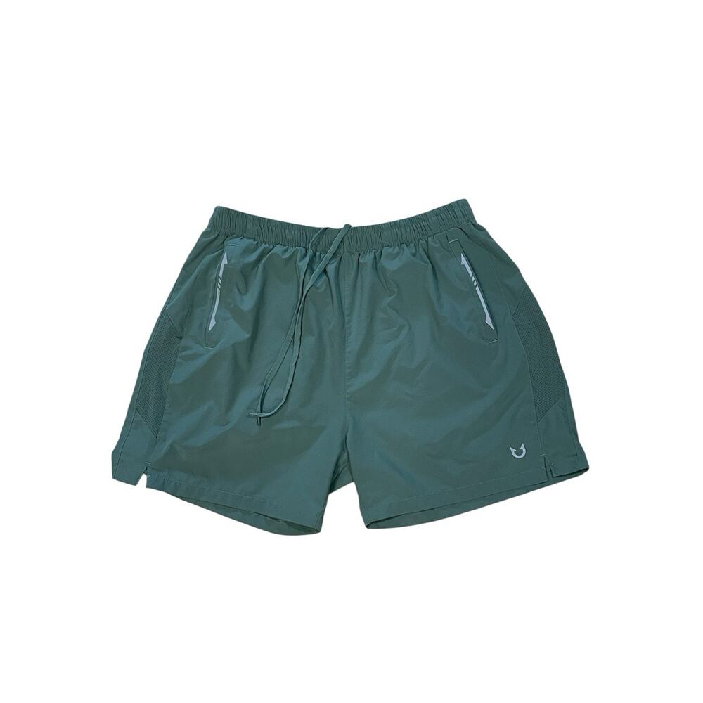 Northyard Shorts Men’s XL Green Microfiber Athletic Running Hiking Elastic Waist